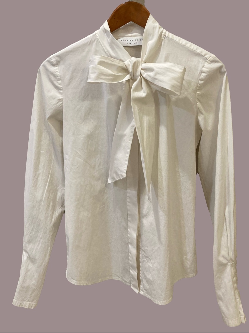 Charles Nolan for Saks Fifth Avenue vintage white button down blouse. Size 6
